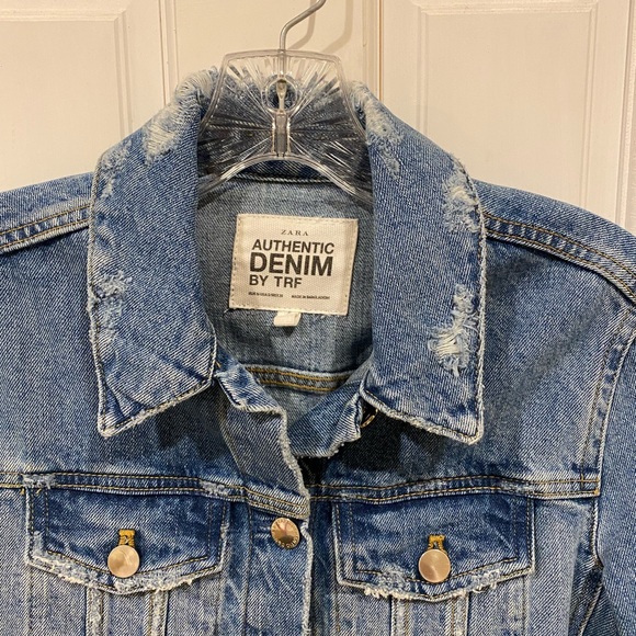 Jackets & Blazers - EUC Zara Denim By TRF distressed denim jacket